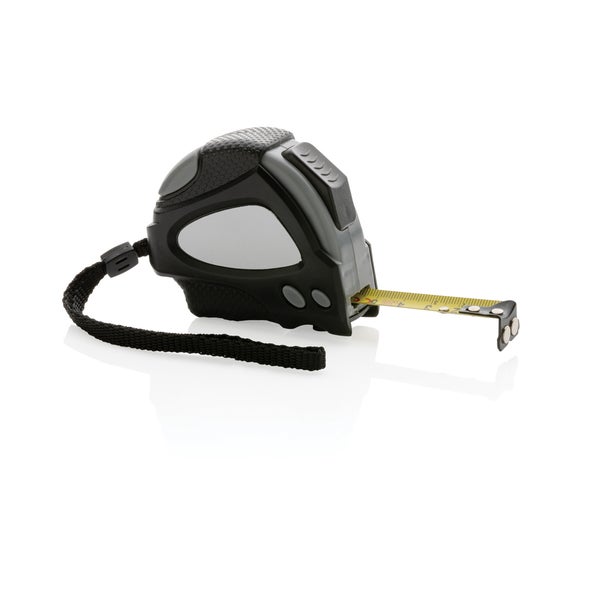 RCS Auto stop mittanauha 3m/16mm kierr&auml;tetyst&auml; muovista, musta