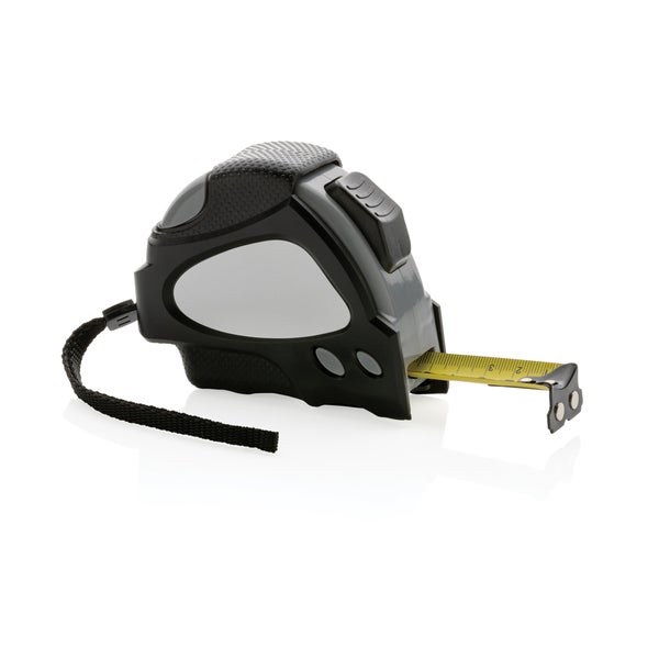 RCS Auto stop mittanauha 8M/25mm kierr&auml;tetyst&auml; muovista, musta