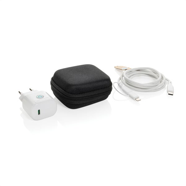 Boost RCS kierr&auml;tetty PET 20W USB-C 2 kpl lataussetti, musta